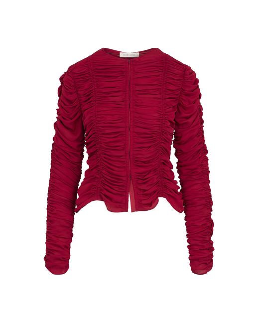 Heirlome Red Solana Silk Top