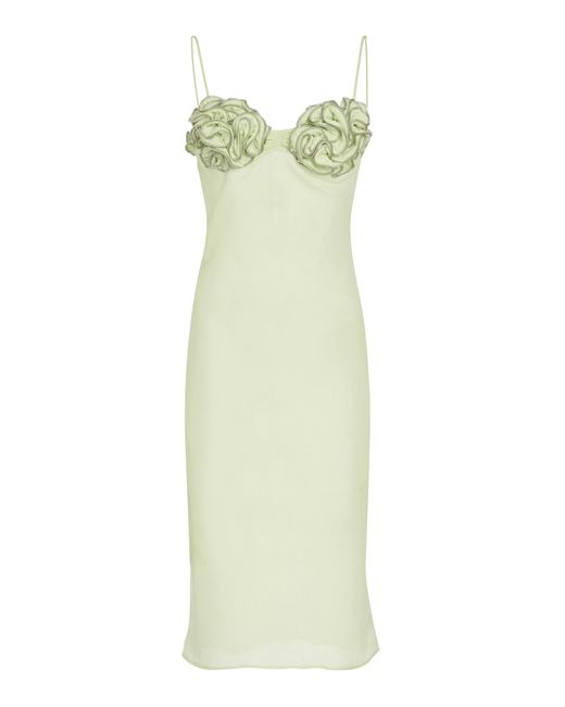 Coperni White Rosette-detailed Mini Dress