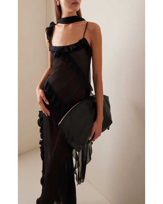 Siedres Black Exclusive Monica Ruffled Maxi Dress