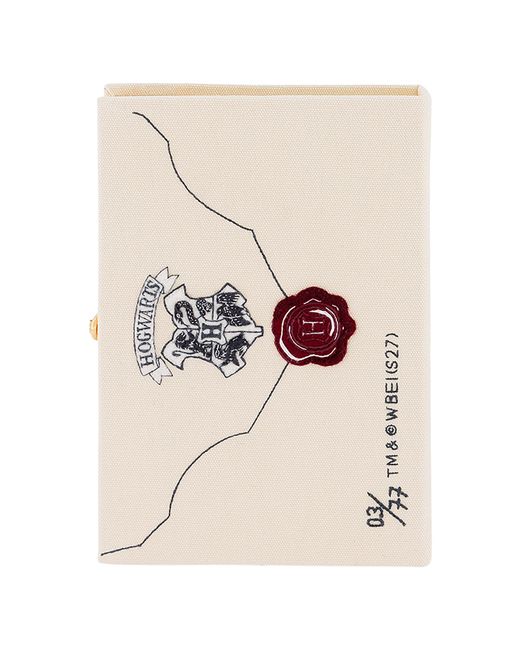 Olympia Le-Tan Natural The Letter From Hogwarts Clutch