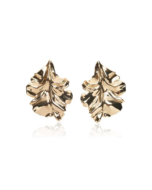 Carolina Herrera Metallic Orchid Earrings