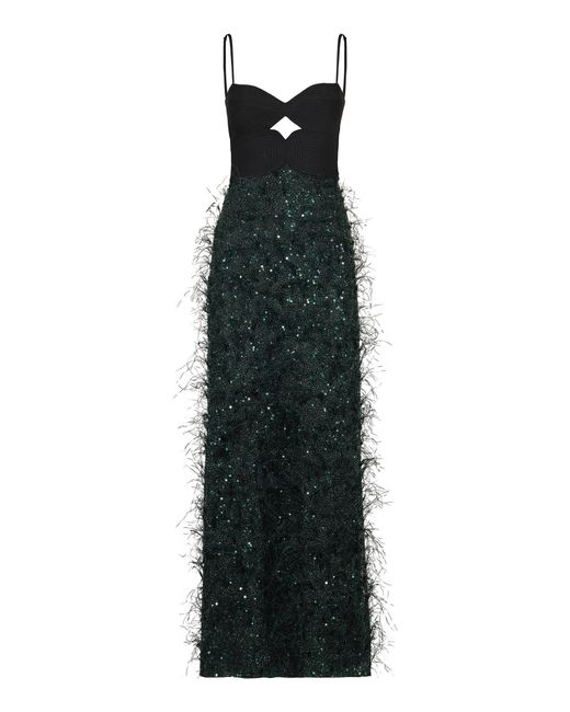 Johanna Ortiz Black Secrets Of The Atlas Room Embellished Maxi Dress
