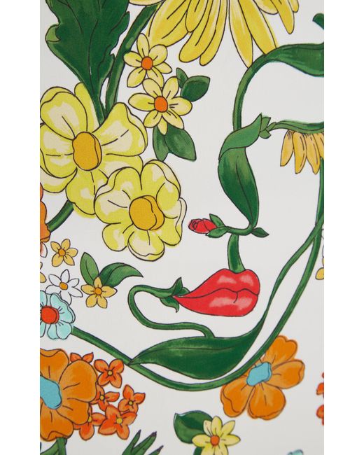 Stella McCartney Metallic Floral-printed Asymmetric Maxi Dress