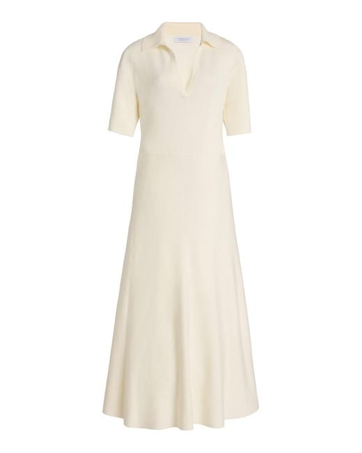 Gabriela Hearst White Bradley Cashmere-Silk Maxi Dress
