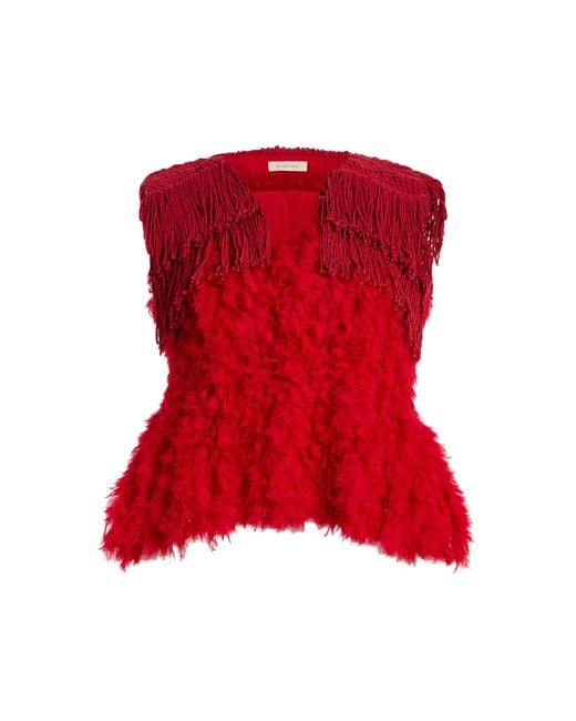 DIOTIMA Bambola Textured Fringe Top