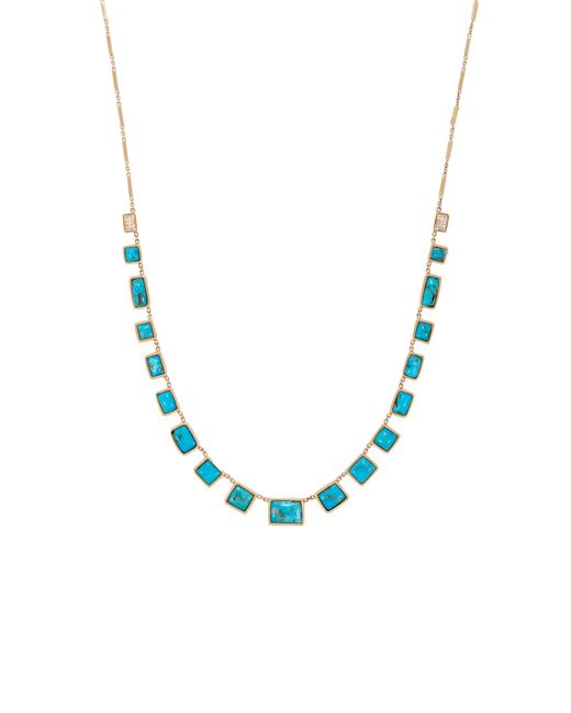 Jacquie Aiche Blue 14K Diamond And Diamond Necklace