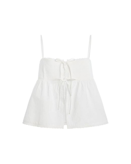 ELCE White Exclusive Lilya Cotton Cami Top