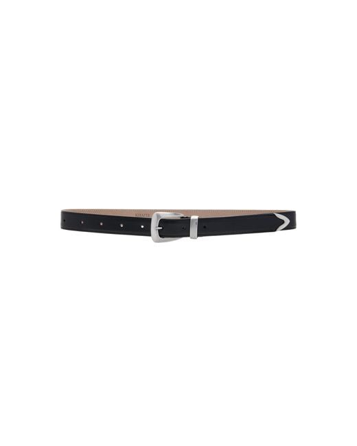 Khaite Black Benny Slim Leather Belt