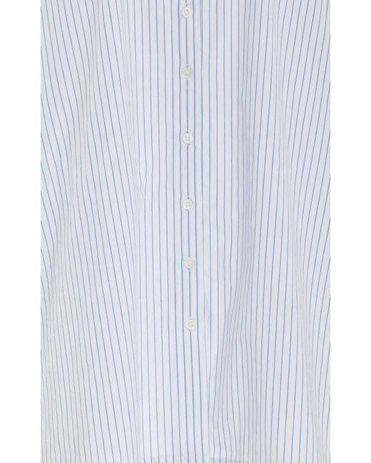 Carolina Herrera White Striped Cotton Shirt