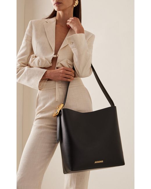Jacquemus Black Le Regalo Leather Shoulder Bag