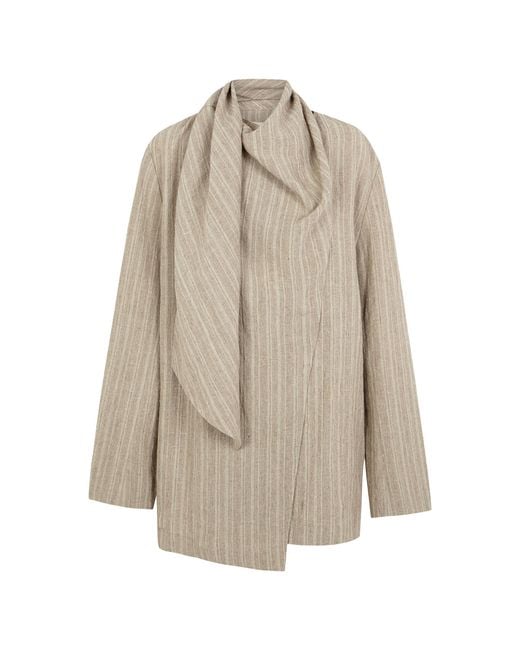 Cortana Natural Camila Linen Wrap Jacket
