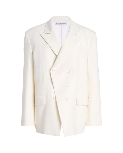 Niccolò Pasqualetti White Alfa Crepe Jacket