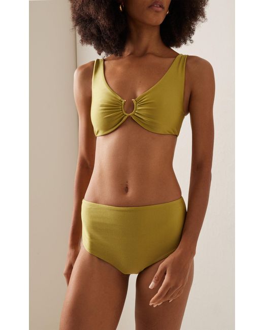 JADE Swim Yellow Bound High-waisted Bikini Bottom