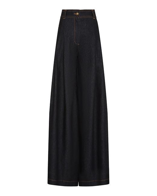 Zimmermann Black Valiant Rigid Mid-Rise Wide-Leg Jeans
