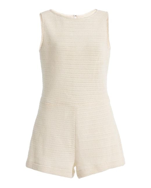 Marlies Grace Natural Vesta Crocheted Cotton Jumpsuit