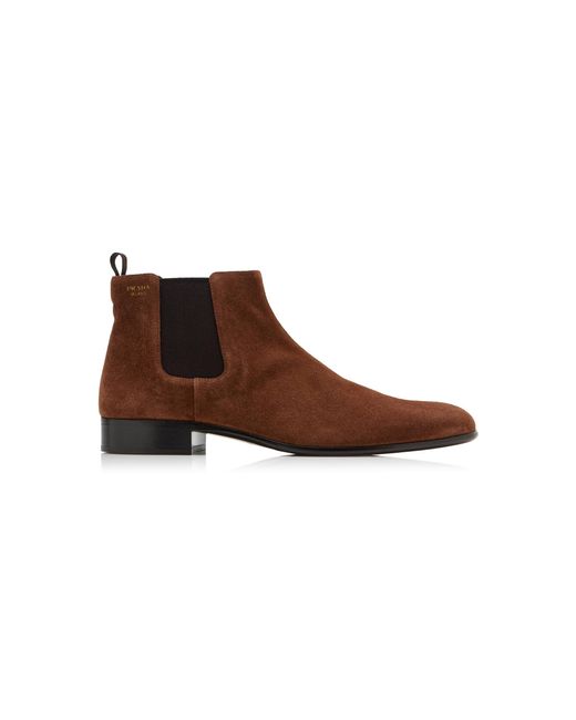 Prada Brown Suede Ankle Boots
