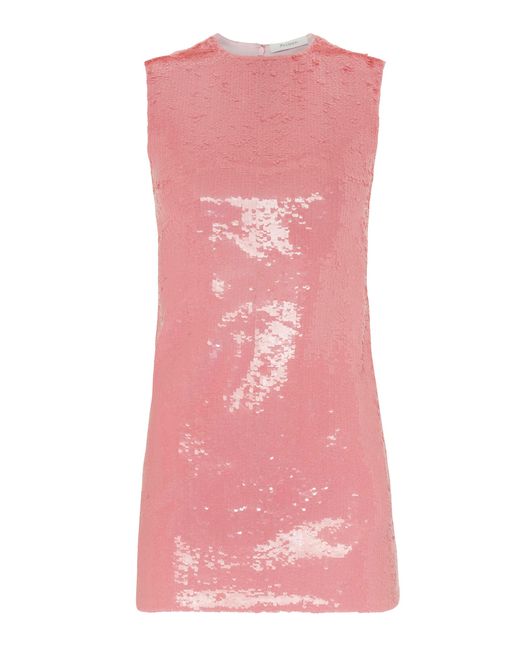 J.W. Anderson Pink Mini Cotton-Blend Shift Dress
