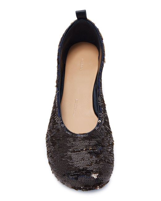 J.W. Anderson Black Sequined Ballet Flats