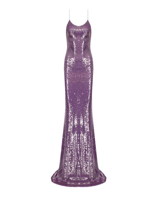strapless open back dress DEA KUDIBAL Minello Sequin Gown