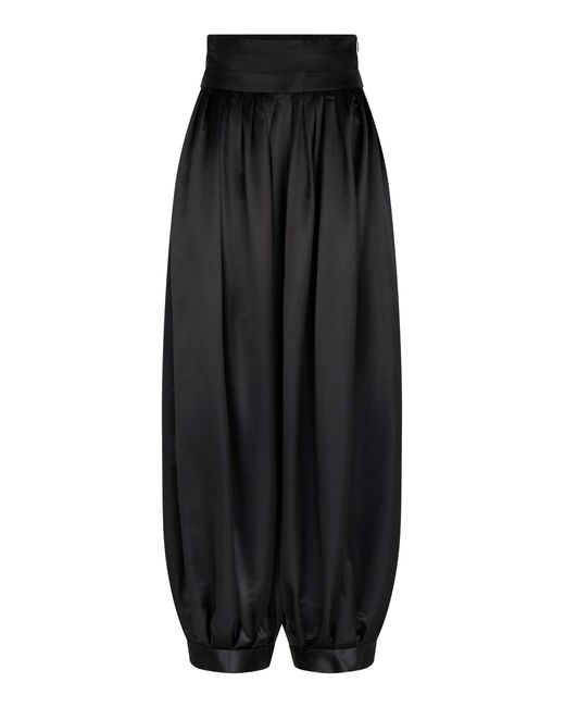 Heirlome Black Salina Silk Wide-Leg Pants