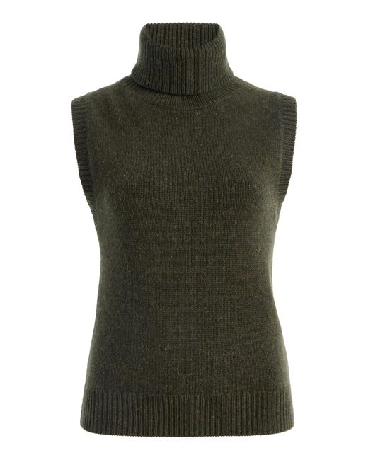 Nili Lotan Green Magna Cashmere Sweater Vest