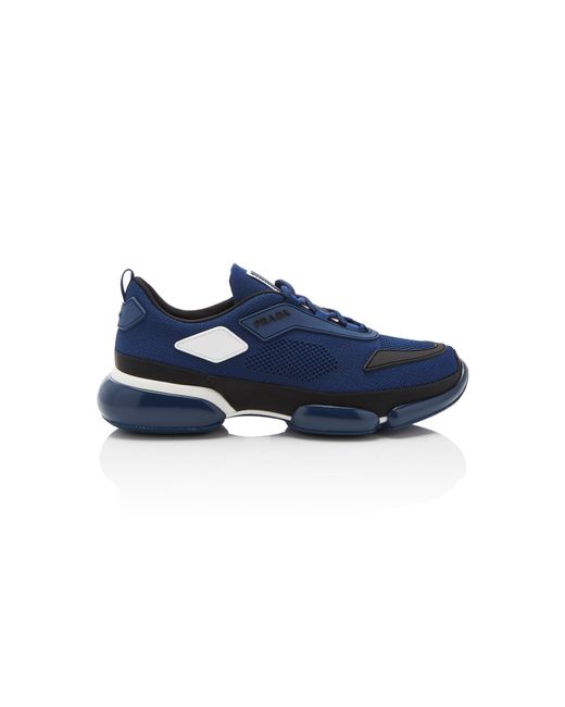 Prada Blue Cloudbust Knitted Sneakers for men