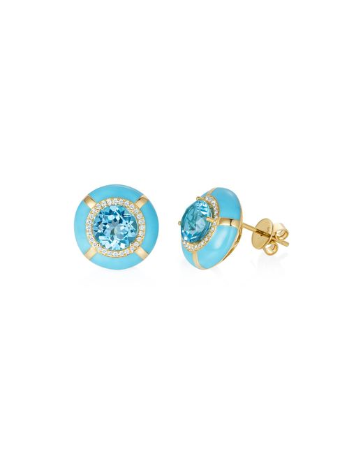 Nevernot Blue Show N Tell 18K Ready 2 Celebrate Earrings