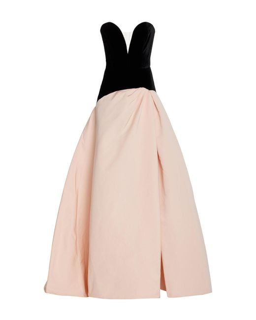 Monique Lhuillier Pink Strapless Sweetheart-neck Gown