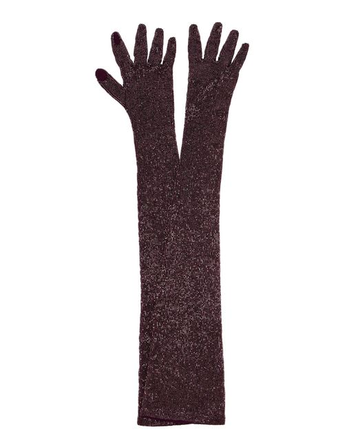 Wiederhoeft Purple Opera Beaded Gloves