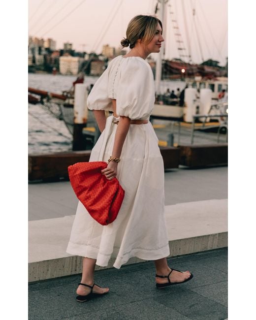 Aje. Mimosa Cutout Midi Dress in White | Lyst