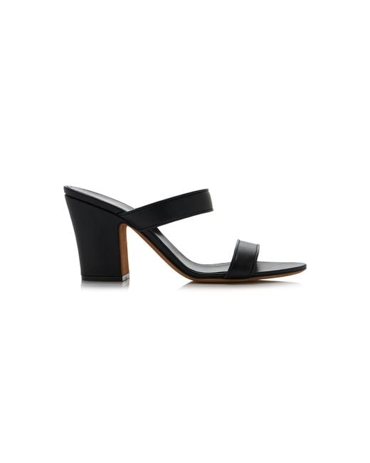 The Row Black Awar Leather Sandals