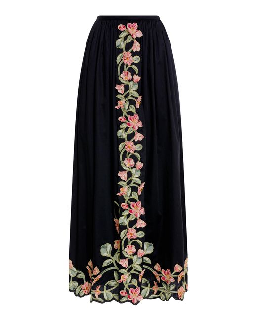 Agua Bendita Black Eclipse Castillo Cotton Maxi Skirt