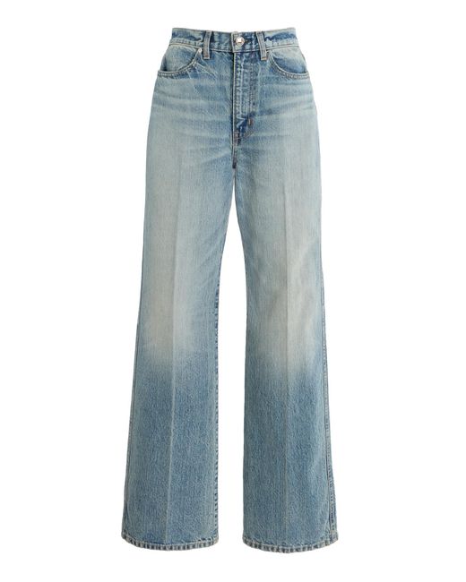 RÙADH Blue Exclusive The Quinn Rigid High-Rise Straight-Leg Jeans