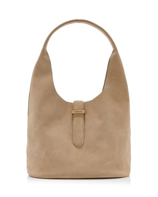 Jonathan Simkhai Natural Khai Suede Hobo Bag