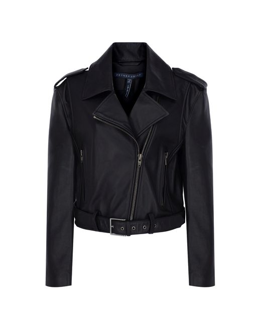 Zeynep Arcay Black Leather Biker Jacket