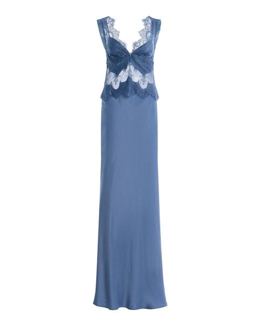 Third Form Blue Visions Lace Maxi Dress