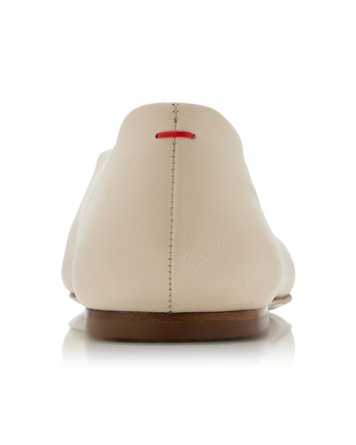 Aeyde White Betty Leather Ballet Flats