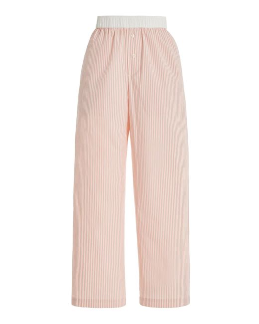 By Malene Birger Pink Helsy Striped Cotton Wide-leg Pants for men