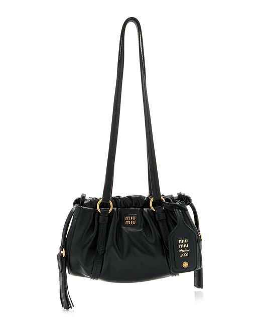 Miu Miu Black 2006 Mini Joie Leather Shoulder Bag
