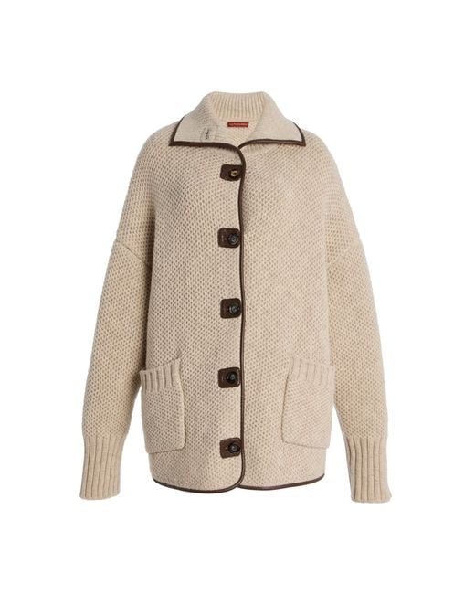Altuzarra Natural Llewellyn Merino Wool Knit Jacket