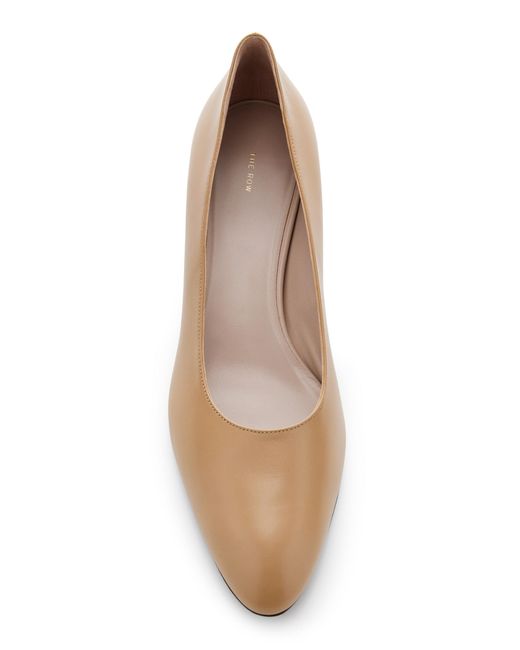 The Row Natural Luisa Leather Pumps