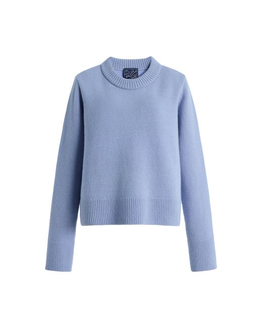 With Nothing Underneath Blue Exclusive Devon Wool Sweater