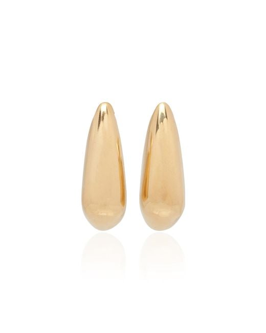 Bottega Veneta White 18k Yellow Gold-plated Earrings
