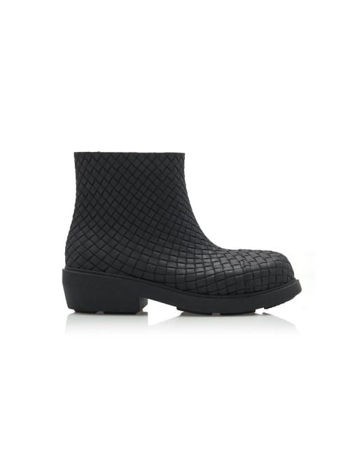 Bottega Veneta Black Stylish Fireman Boots For