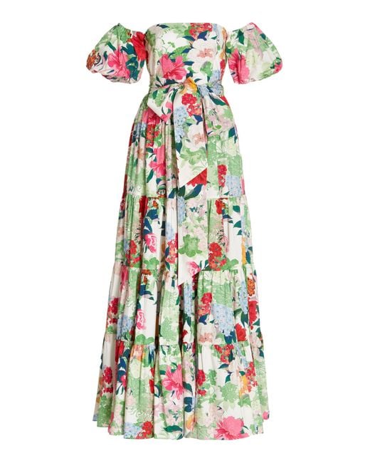 Cara Cara Multicolor Wethersfield Printed Cotton Poplin Maxi Dress