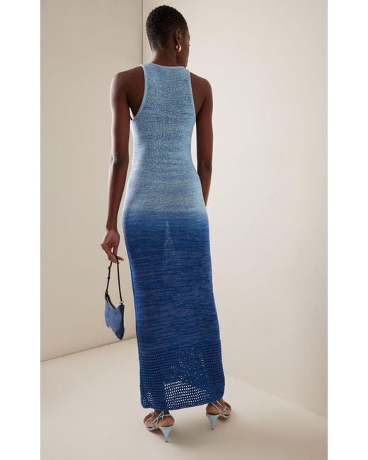 Significant Other Blue Orly Knit Cotton-blend Maxi Dress