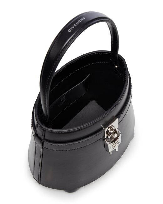 Givenchy Black Lock-detailed Leather Bucket Bag
