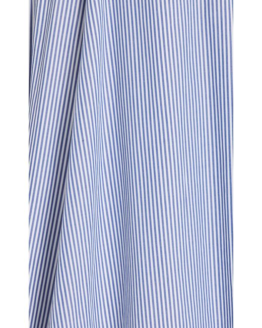 Brandon Maxwell Blue Exclusive Lara Striped Cotton Maxi Dress