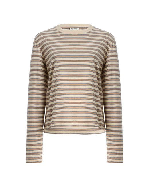Kallmeyer Natural Wynn Striped Cotton T-Shirt
