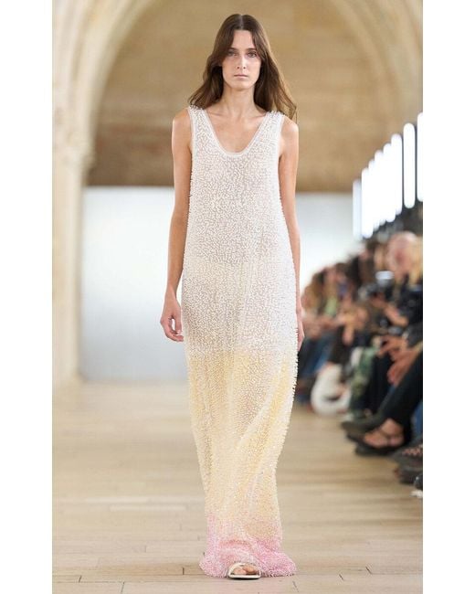 Aje. Natural Larkin Embellished Maxi Dress